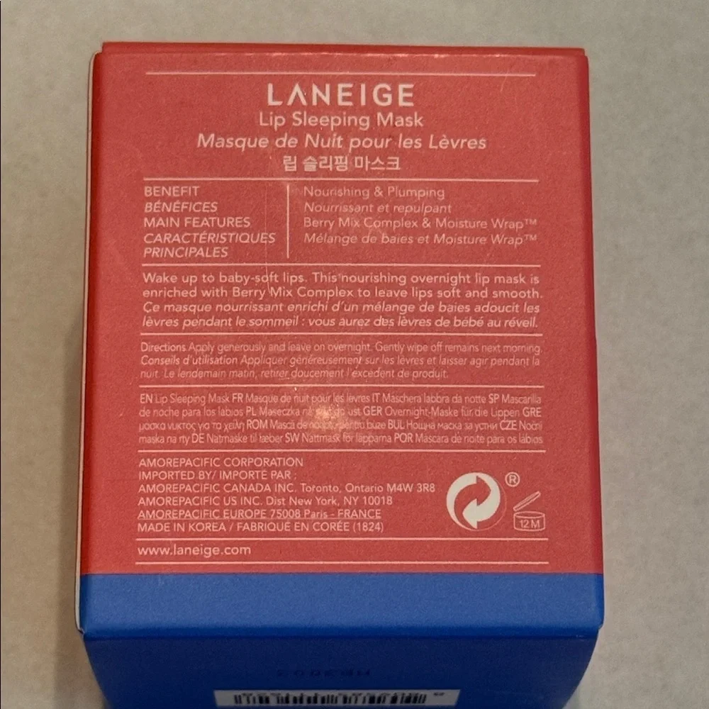 LANEIGE NEW Lip Sleeping Mask .70oz 20g